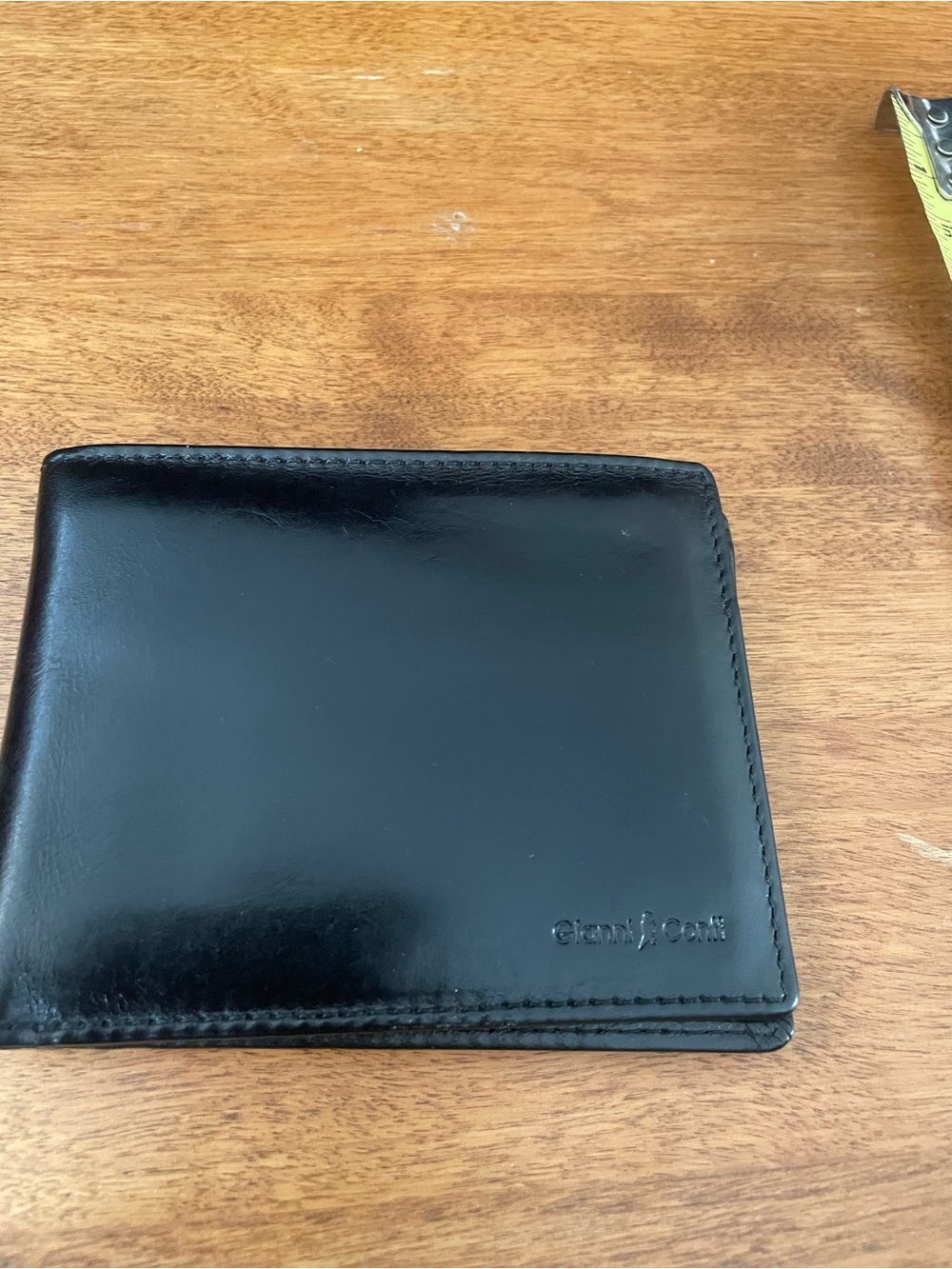Gianni Conti Black Leather Bi-Fold Wallet